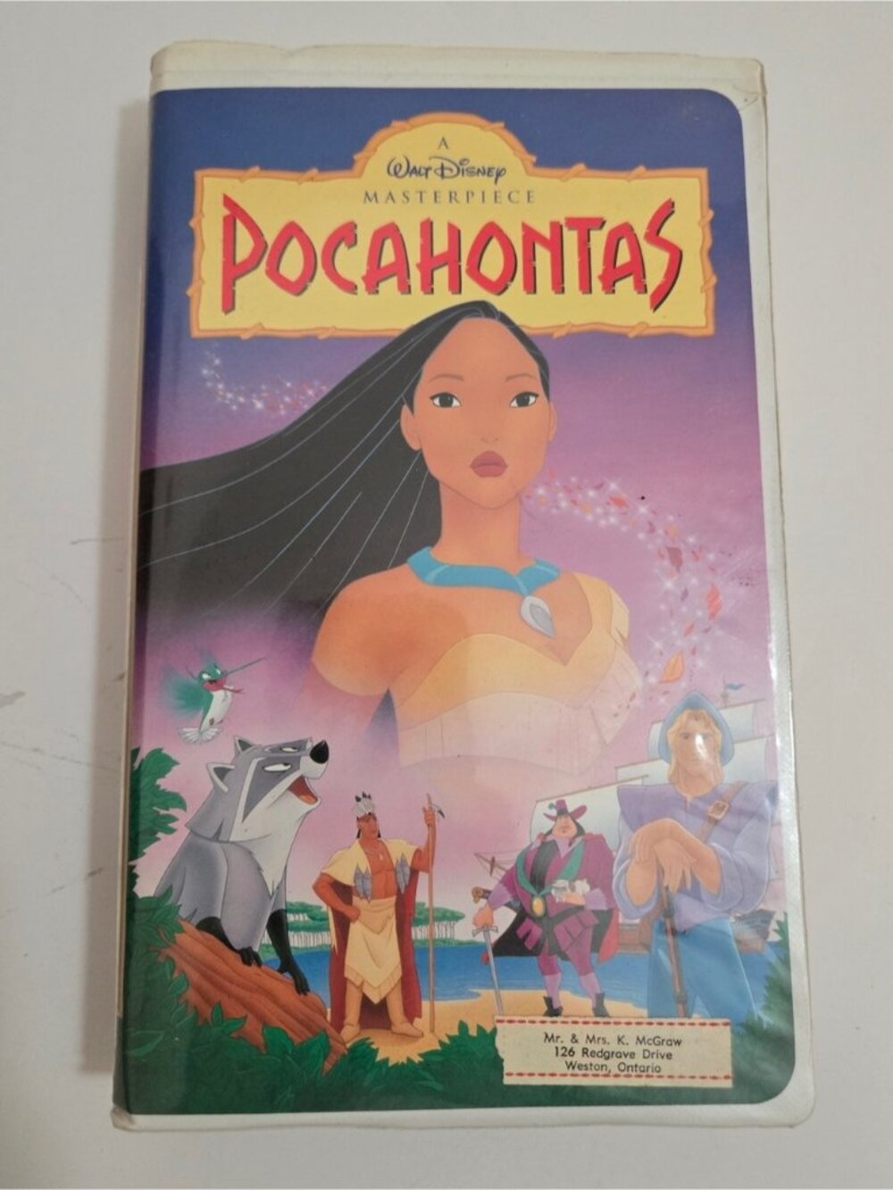 Disney Pocahontas VHS Walt Disney Masterpiece Collection Clamshell Vintage Movie - Picture 1 of 12